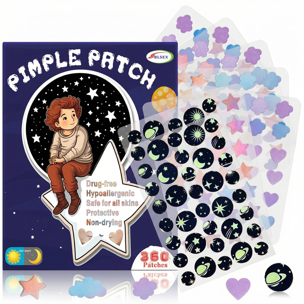 Colorful Star Acne Patches – 360 Hydrocolloid Pimple Stickers